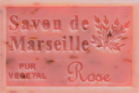 Rose mit Blüten - Savon de Marseille - BIO